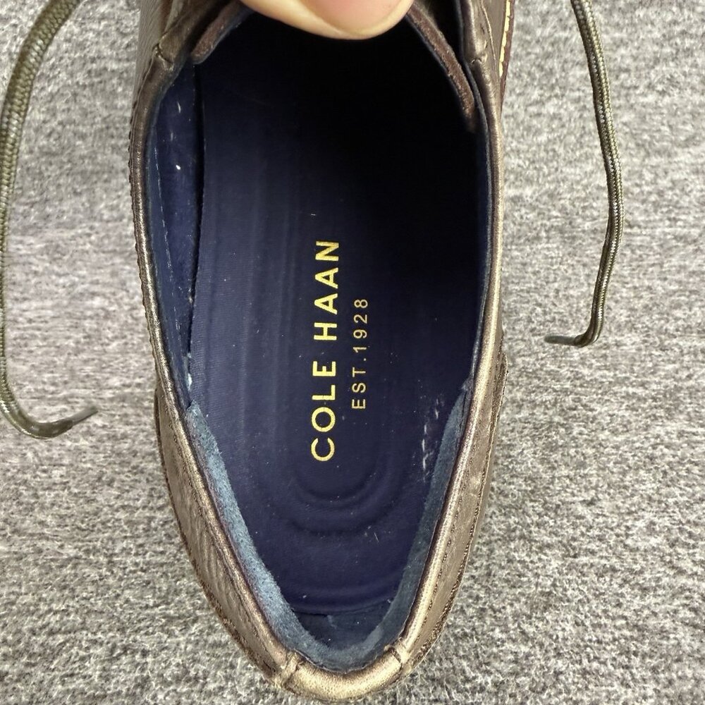 ✅Mens 8.5M Cole Haan Oxford Shoe Brown Leather Midland Lug Plain Toe Casual Shoe - Picture 4 of 10